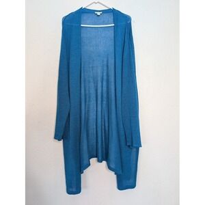 J Jill Cardigan Womens 4X Tunic Open Cardigan Lagenlook Minimalist Beach‎ Linen